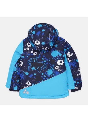 Темно-синяя куртка зимняя alex 1, р.152, темно-синий с принтом/светло-синий () Huppa 17800130-14586-152
