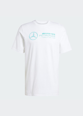 Біла футболка mercedes - amg petronas formula one team dna graphic adidas