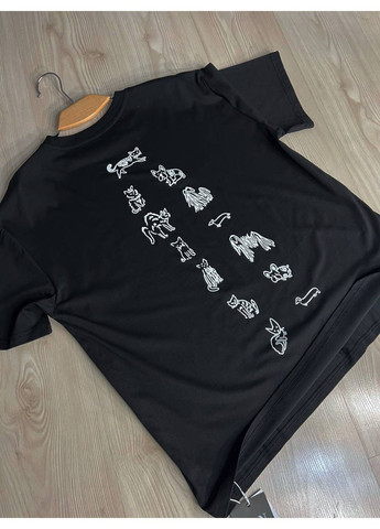 Футболка женская A-N 2358 оверсайз с рисунком животных на спине No Brand - (329694209)