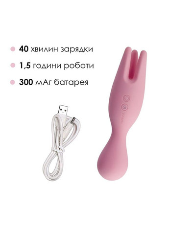 Подвійний вібратор для чутливих зон Nymph Pale Pink Svakom (303893396)