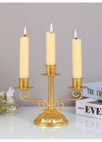 Підсвічник на 3 свічки в вінтажному стилі No Brand (292319818)