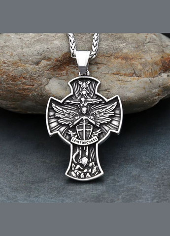 Чоловічий кулон хрестик із ланцюжком на шию підвіска амулет оберег STORE 204 (329202057)