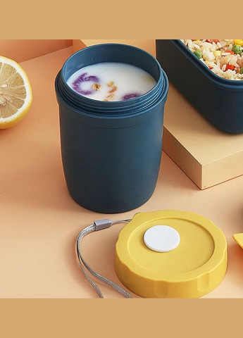 Набір для ланчу - термосумка, ланч-бокс 1.1л, супниця 0.3л Plastic, синій More (299841477)