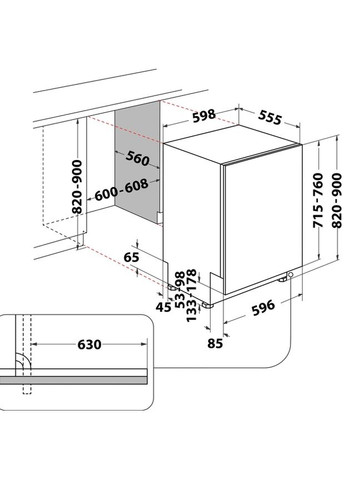 Посудомийна машина HM7 42 L (вбудована, 60 см) HOTPOINT-ARISTON (360572582)
