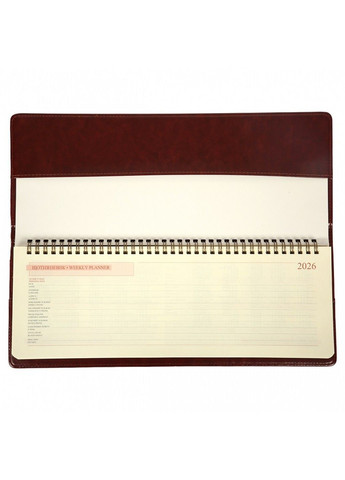 Планінг настільний датований 2026р Сity 34х13см 128 сторінок коричневий 252677 Leo Planner (364302796)