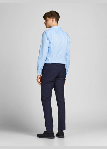 Голубой кэжуал рубашка однотонная JACK&JONES