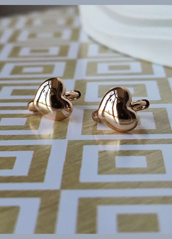 Сережки ксюпінг xuping позолота медичне золото медична сталь сердечки Xuping Jewelry (336190340)