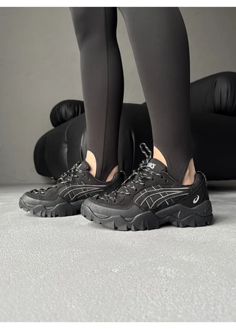 КРОССОВКИ ЖЕНСКИЕ ASICS GEL-PICKAX BLACK АСИКС ГЕЛЬ ЧЕРНЫЕ No Brand чёрные демисезоны (391941249)