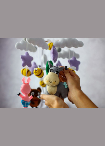 Дитячий музичний мобіль на ліжечко для немовлят WooolyWool «Вінні» з 35 мелодіями No Brand (342757837)