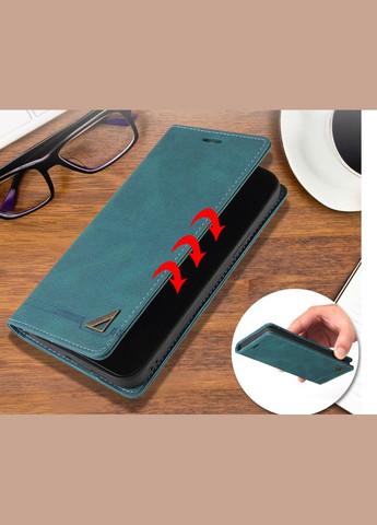 Чохол книжка магнітний iPhone SЕ 2022 Чохол книжка на айфон SE з кишенями під гроші Зелений Apple (324624135)