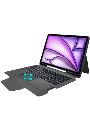 Чехол Premium для IPad Air 13 2024 с интегрированной клавиатурой Black (4822352781232) Airon (323125919)