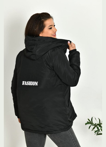 Чорна жіноча коротка куртка колір чорний р.48/50 449630 New Trend
