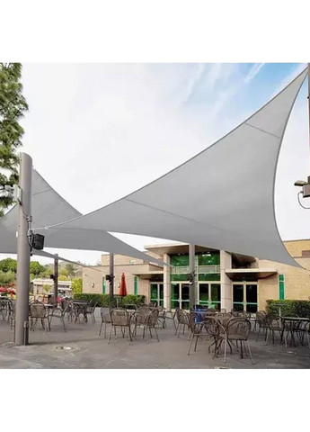 Тент навіс затінюючий трикутний 4х4х4м Оксфорд (Сірий) No Brand (332636473)