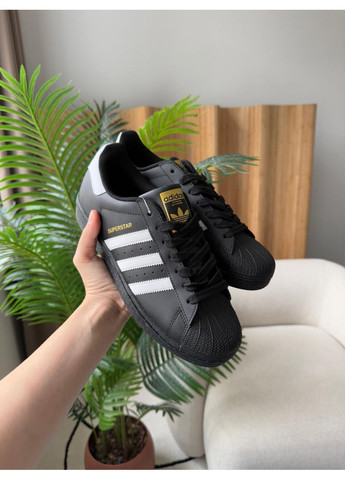 Чорно-білі кросівки adidas black/white No Brand Superstar