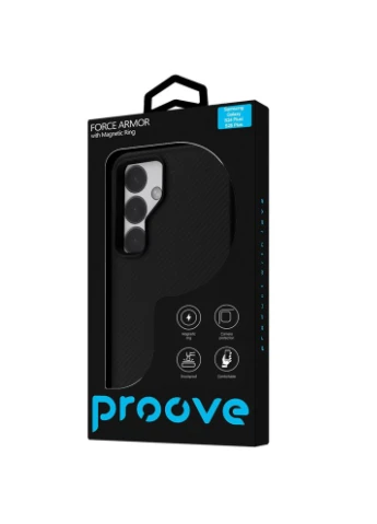 Чохол Force Armor Case with Magnetic Ring Samsung Galaxy S24 Plus/S25 Plus Black Proove (377995586)