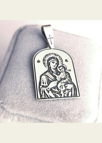 Серебряная ладанка икона Казанская Богородица с молитвой Отче Наш серебро 925 пробы (АРТ.1065) 3.95г No Brand (306743041)