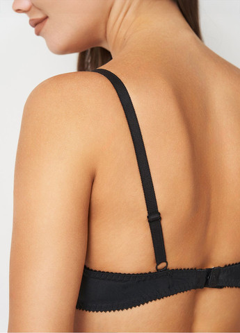 Чёрный бюстгальтер Acousma с косточками кружево