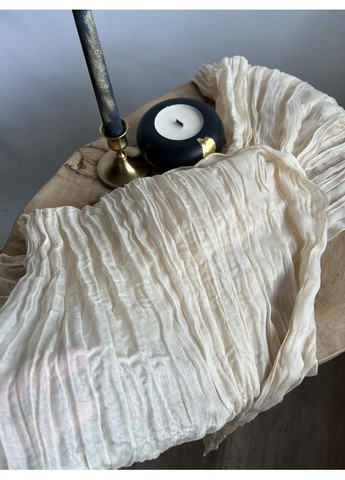 Ранер світло-бежевий 90×300 см із жатої тканини під марлю No Brand (351508508)