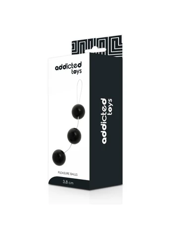 Вагінальні кульки із АБС-пластику чорного кольору Addicted Toys (382039302)