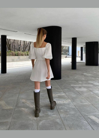 Білий повсякденний, коктейльна, вечірня, кежуал жіноча сукня FINO Mode