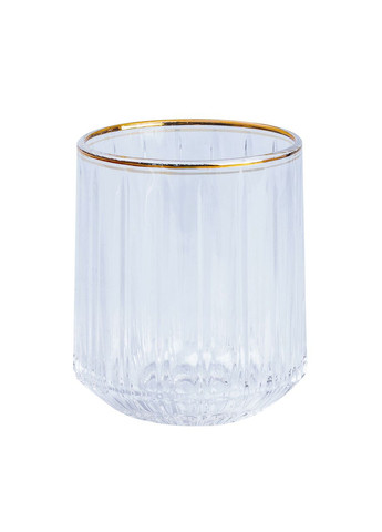 Набір склянок скляних 6 штук по 315 мл прозорий із золотим обідком HP553 (A-032476) TS Kitchen (341307467)