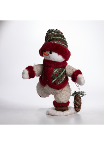 Новогодняя фигурка Снеговик в пиджаке текстильная 26*21*38 см Yiwu (369960266)