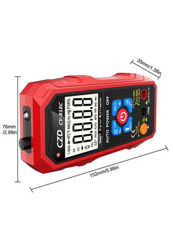 Тестер цифровий автоматичний FS-301С 6000біт мультиметр із термопарою ліхтариком і Powrbank (АКБ) ACV (364503459)