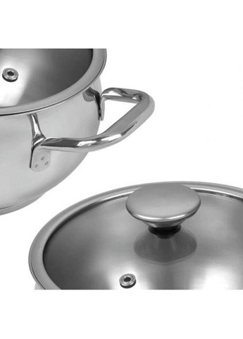 Кастрюля с крышкой Ottimo 55879-16 16 см 1.8 л серебристая Lessner (319552360)