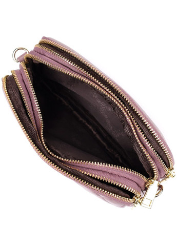 Сумка крос-боді через плече жіноча з натуральної шкіри маленька пурпурний 38253 Vintage (355245229)