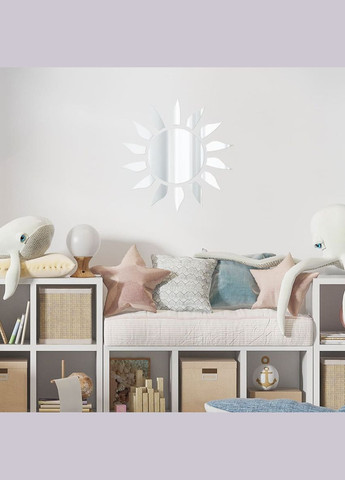 Зеркальный декор акриловый самоклеющийся серебро,15шт (D) SW-00002501 Sticker Wall (341285021)