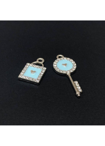 Подвеска "Замочек голубой" 11х17 мм, цвет. Plus-plus (352751483)