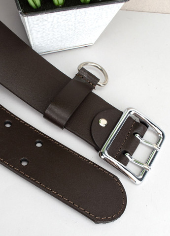 Ремінь чоловічий шкіряний широкий коричневий -5080 (120 см) JK (361639634)