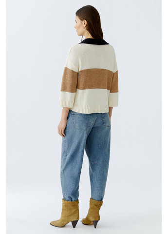 Комбинированный летний женский джемпер разные цвета джемпер Oui