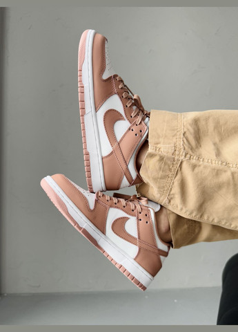 Кросівки жіночі Nike SB Dunk Low Brown White | Найк СБ Данк коричневі No Brand коричневі демісезони (340055410)