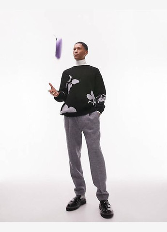 Черный зимний свитер Topman