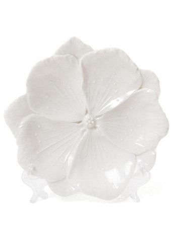 Набір 3 декоративні страви "Біла Квітка", фарфор 18,6х18х3 см Bona (289366204)
