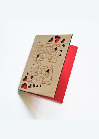 Деревянная открытка "Дама и Король". Оригинальный подарок любимой жене, любимому мужчине, парню, девушке No Brand (301482697)