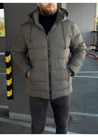 Графітова демісезонна пухова демісезонна куртка базова Vakko