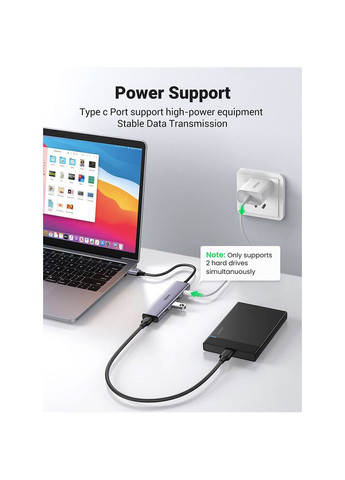 USB-хаб CM473 Deep Gray (20805) Ugreen (372126469)