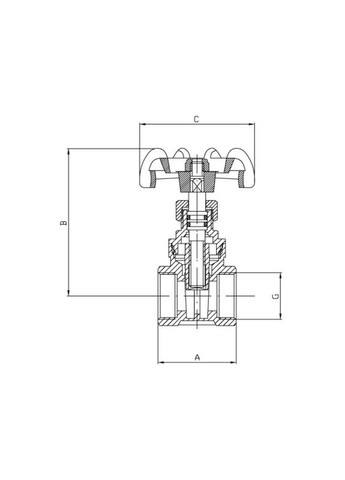 Задвижка клиновая KR.280 - 1" (KR2907) KOER (322074632)