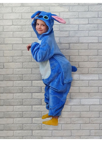 Дитячий кігурумі - піжама стич блакитний махровий No Brand (369722764)