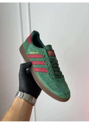 Черные демисезонные кроссовки мужские и женские adidas handball spezial green | адидас гандбол специал зеленые No Brand