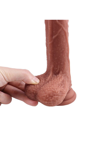 Реалистичный фаллоимитатор телесного цвета с мошонкой и присоской 19,5 х 3 см We Love (284279564)