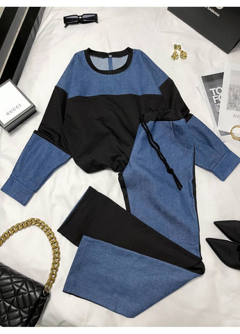 Женский костюм с джинсовыми вставками. Україна (356683195)