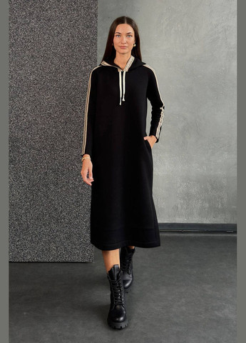 Черное спортивное, повседневный, кэжуал платье Nenka