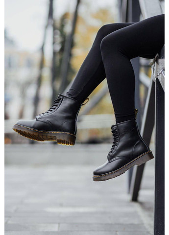 Черевики жіночі та чоловічі Dr. Martens 1460 Black 11822006 Доктор Мартинс (Хутро) No Brand (369384056)
