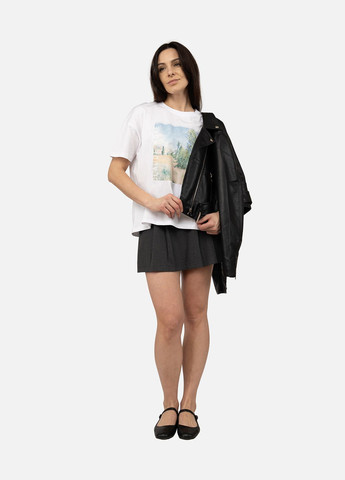 Футболка з коротким рукавом жіноча колір білий ЦБ-00270136 Yuki - (316655808)