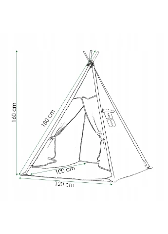 Дитячий намет (вігвам) Tipi XXL White/Pink Springos TIP12 (275653421)