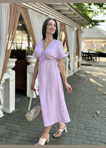 Лавандова повсякденний довга муслінова сукня Fashion Girl