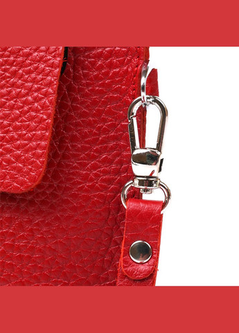 Шкіряна жіноча тревел-косметичка 16417 Червоний Shvigel (298566512)